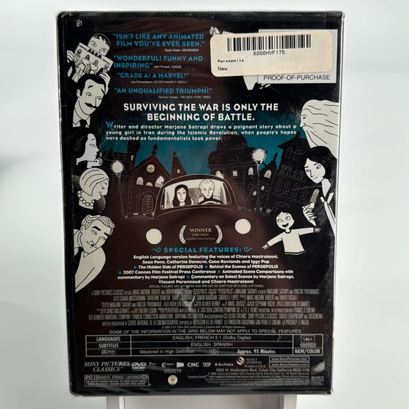 New! Factory Sealed. Persepolis. Based on the graphic novel by Marjane Satrapi. - Picture 3 of 3